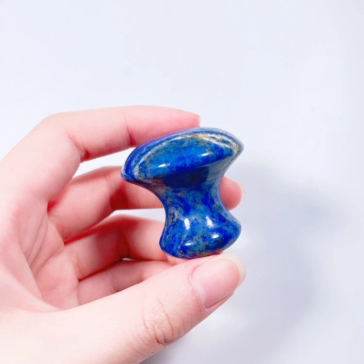 Huiying Body Custom Jade Lapis Lauzli Mushroom Gua Sha Massage Tool