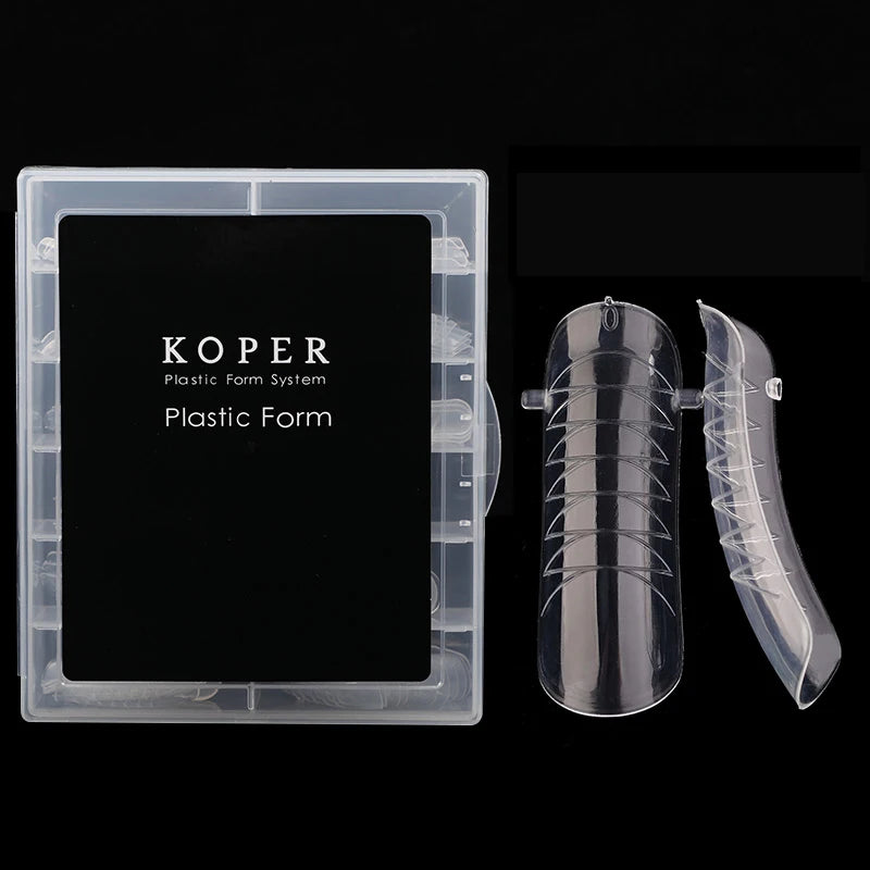 Full Cover Dual Nail System Form Acrylic False Nail Mold Nail Tips Extension Dual Forms with Scale