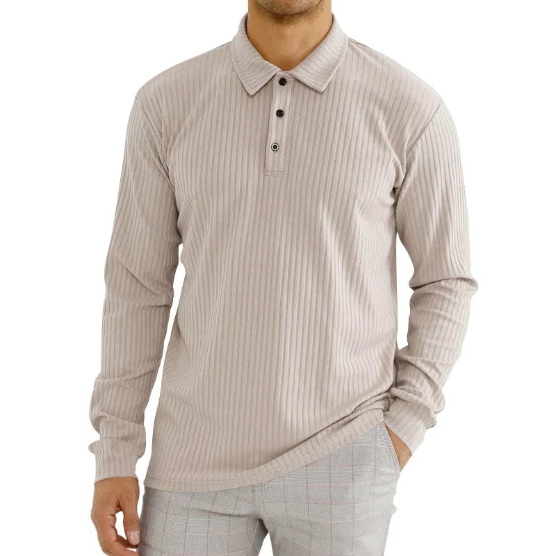 2024 Spring Autumn New Men's Long-sleeved Tops Solid Color Large Polo Shirt Cotton Fashion Plain Can Be Customized Home T-shirt MegaBDM