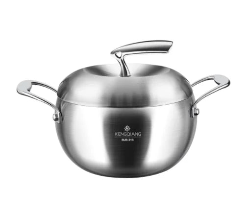 KENGQ Household Thickened Induction Cooker Gas Cooker Soup Pot Stainless Steel Stock Pot