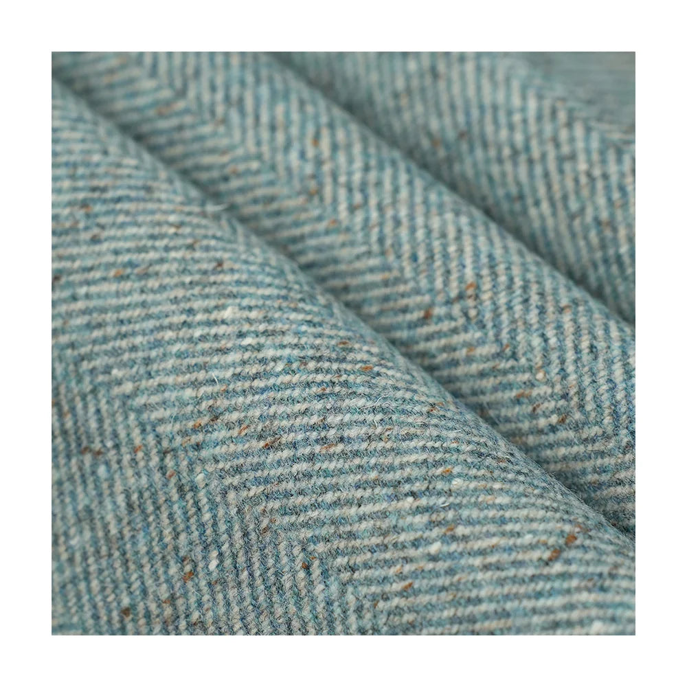 Richly Textured Herringbone 100% Wool Upholstery Fabric Merino Wool Fabric for Curtain Sofa Pillow Panel