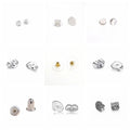 S925 Stamped Jewelry Findings butterfly Earring Back Stopper Gold Plated 925 Sterling Silver Bullet Back Set Safety Ear Post Nut