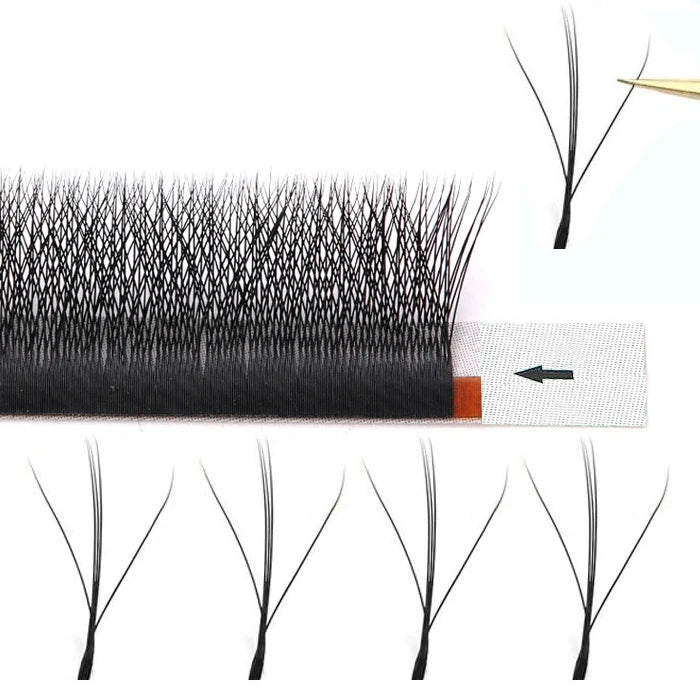 New Style W Shape 3D 4D 5D 6D WW Lash Extension Individual Eyelash New W Shape Clover Lashes