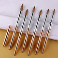 Wholesale Professional Rose Gold Pure Sable Acrylic Nail Brushes
