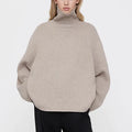 2026 Knitwear Manufacturer Wholesale Mongolia Pullover Turtleneck Jumper Custom Wholesale Knit Wool Sweater for Women