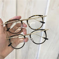Jiuling Eyewear Round Plain Spectacles Custom Myopia Lens Glasses Korean Style Student Anti Blue Light Eyeglasses Frames