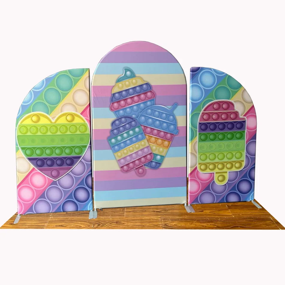 Display Stand Pop up Aluminum Frame Tension Printed Fabric Customization Arch Backdrop