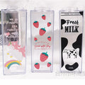 500 ML 1000 ML Square Shaped Clear Transparent Milk Carton Plastic Water Bottle