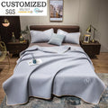 Hot Selling Thin Machine Washable Cooling Air Condition Ice Polyester Printed Summer Quilt Blanket Home Use Simple Design