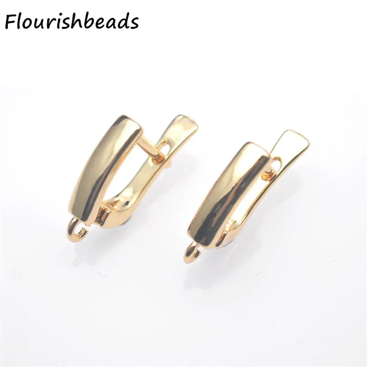 Fashion Design Metal Copper 18k Gold Plated Lever Back Earring Clasps for Jewelry Making