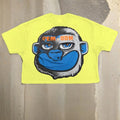 Custom Men's 100% Cotton Jersey Heavyweight Eco-Friendly Silk Screen Printed Cartoon Print Hip Hop Oversized Mock Boxy Fit Drop