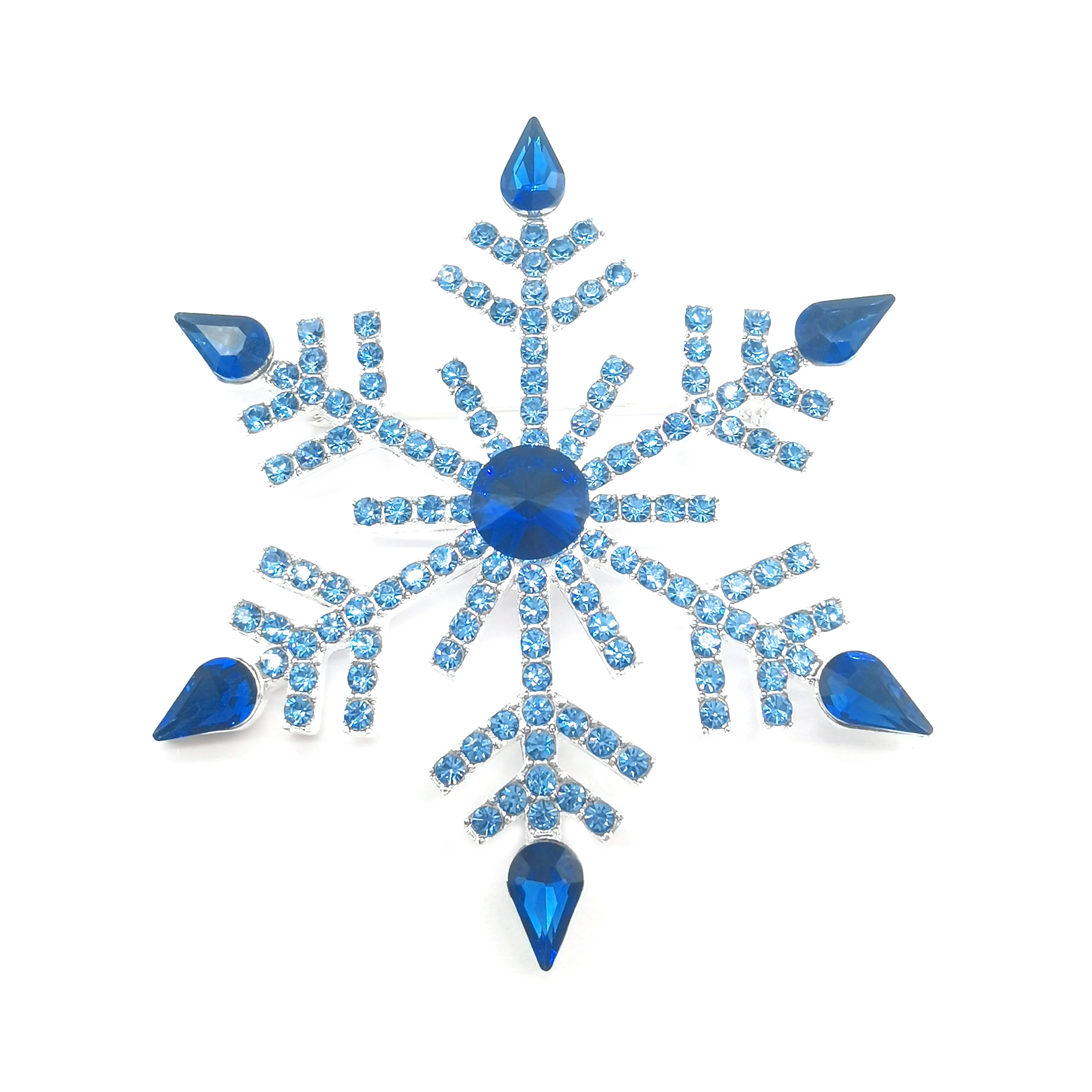 Luxury Diamante Rhinestone Snowflake Brooch Christmas Party and Wedding Jewelry Gift Brooch