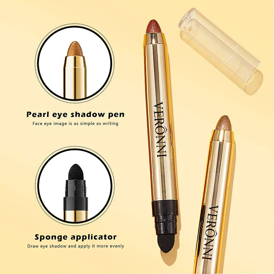 6 Colors Shimmer Eyeshadow Stick Waterproof Long Lasting Eyes Makeup With Brush Eyeshadow Pencil Makeup