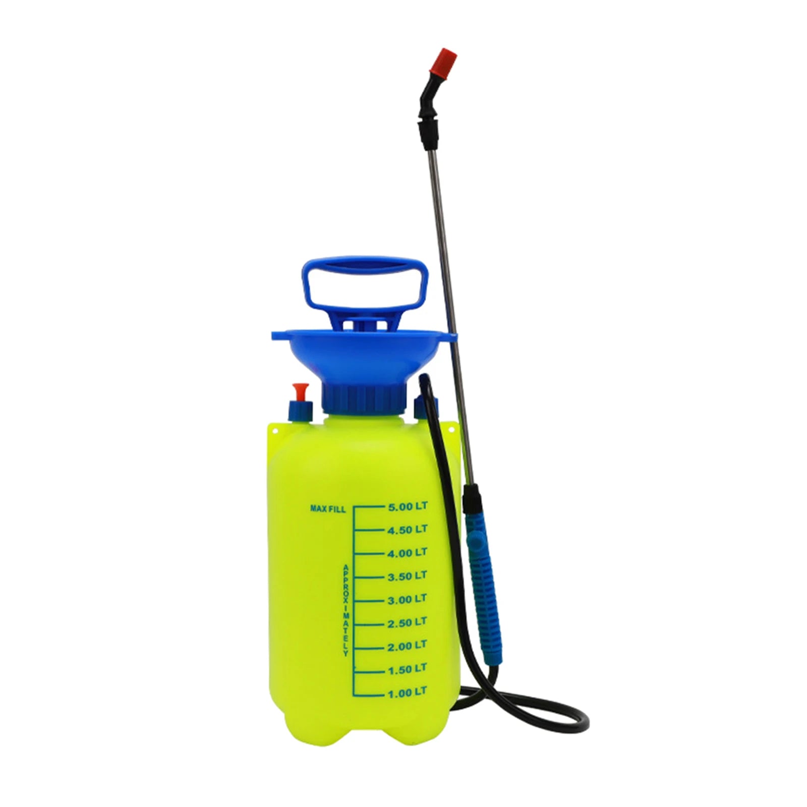 1-Gallon Garden Sprayer with Brass Wand Plastic Pump for Watering Car Wash Pressure Irrigation for Lawn Care