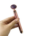 24K Gold Natural Amethyst Jade Roller Beauty Skin Care Electric Gua Sha Bodrd Micro Current Gua Sha
