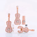 Empty Lipstick Tube Unique Violin Shape Rose Gold Lip Balm Container DIY Makeup 12.1mm Lipstick Packaging Container