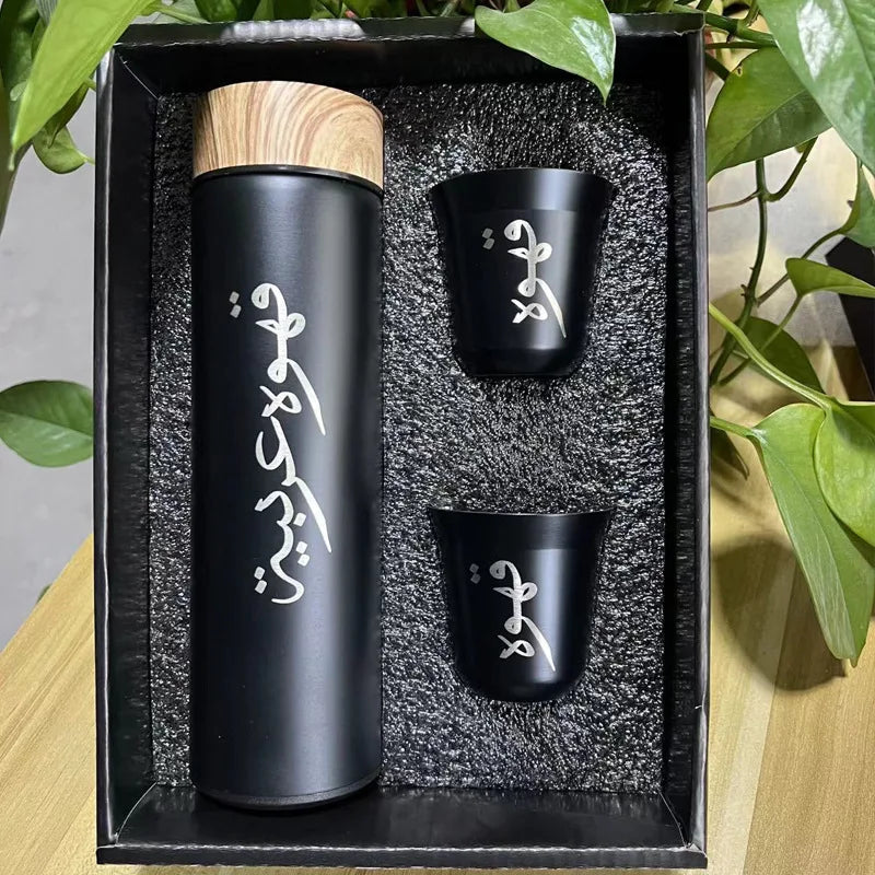 Coffee Cup Set Stainless Steel Espresso Cups Set Double Wall Thermally Insulated Capsule Coffee Mug Set with Gift Box