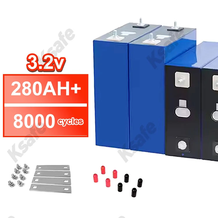 3.2V Power Wall Prismatic Lithium Ion Battery 280Ah 8000 cycles Lifepo4 5kw Rack Mount for Solar Energy Applications