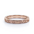Rose Gold Bridal Stackable Ring Plain Gold Promise Band For Her Antique Stacking Promise Ring