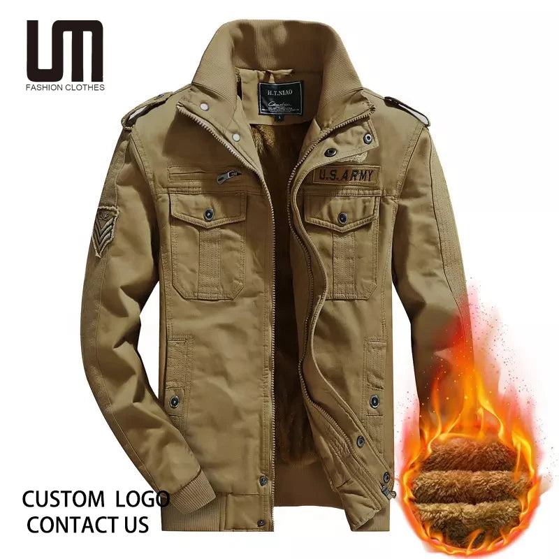 OEM ODM Custom Design Winter Jacket Windproof Plus Size Thick Warm Outerwear Men Jacket