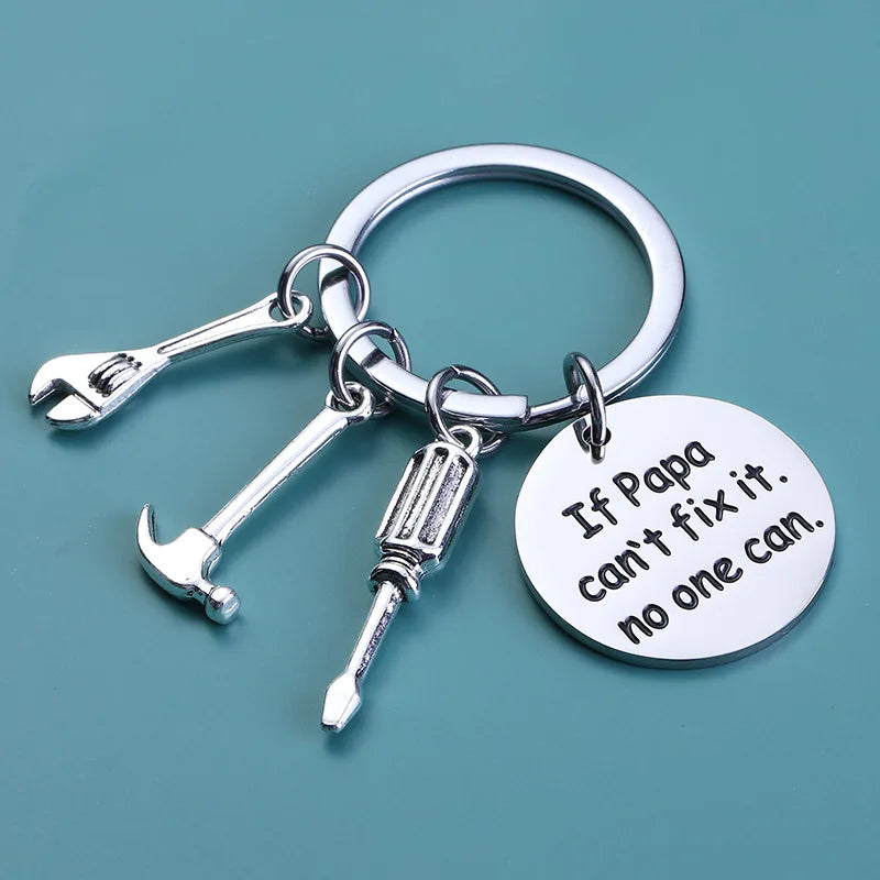 Stainless Steel if Dad Daddy Papa Uncle Grandpa Can't Fix It No One Can Key Chain Father Dad Daughter Key Rings