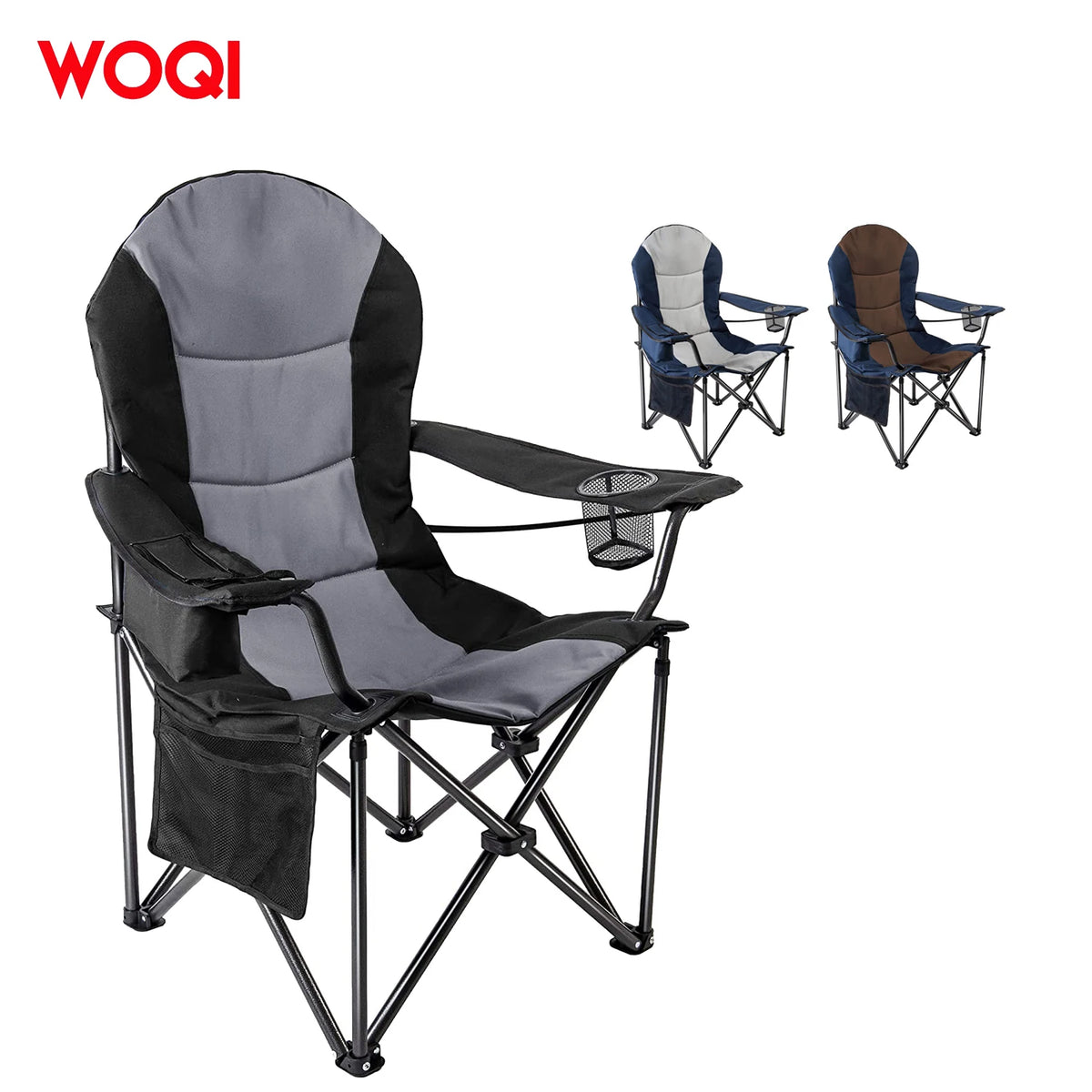 WOQI Metal Outdoor Foldable Lightweight Garden Chair for Camping Beach Drawing & Picnic MegaBDM