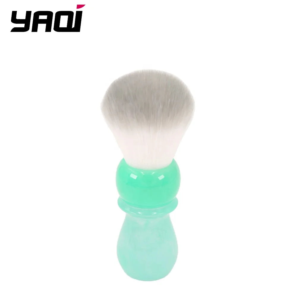YAQI 24MM Mountain Lake Caravel Arctic Synthetic Hair Knot Resin Handle Shaving Brushes Model R1804-S for Men