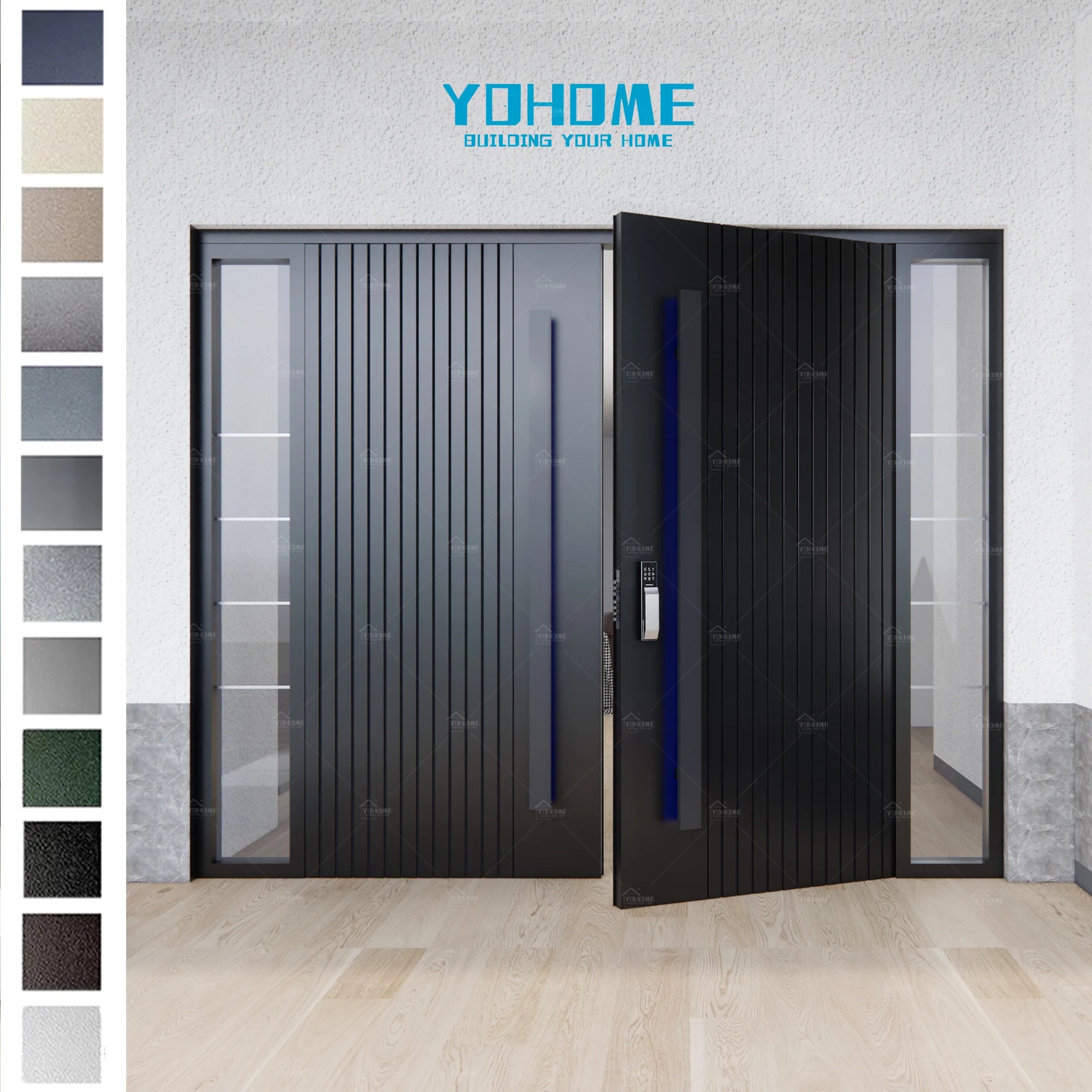 America Project Entry Door Modern Cast Aluminum Entry Door Hot Selling Modern Front Doors For Houses