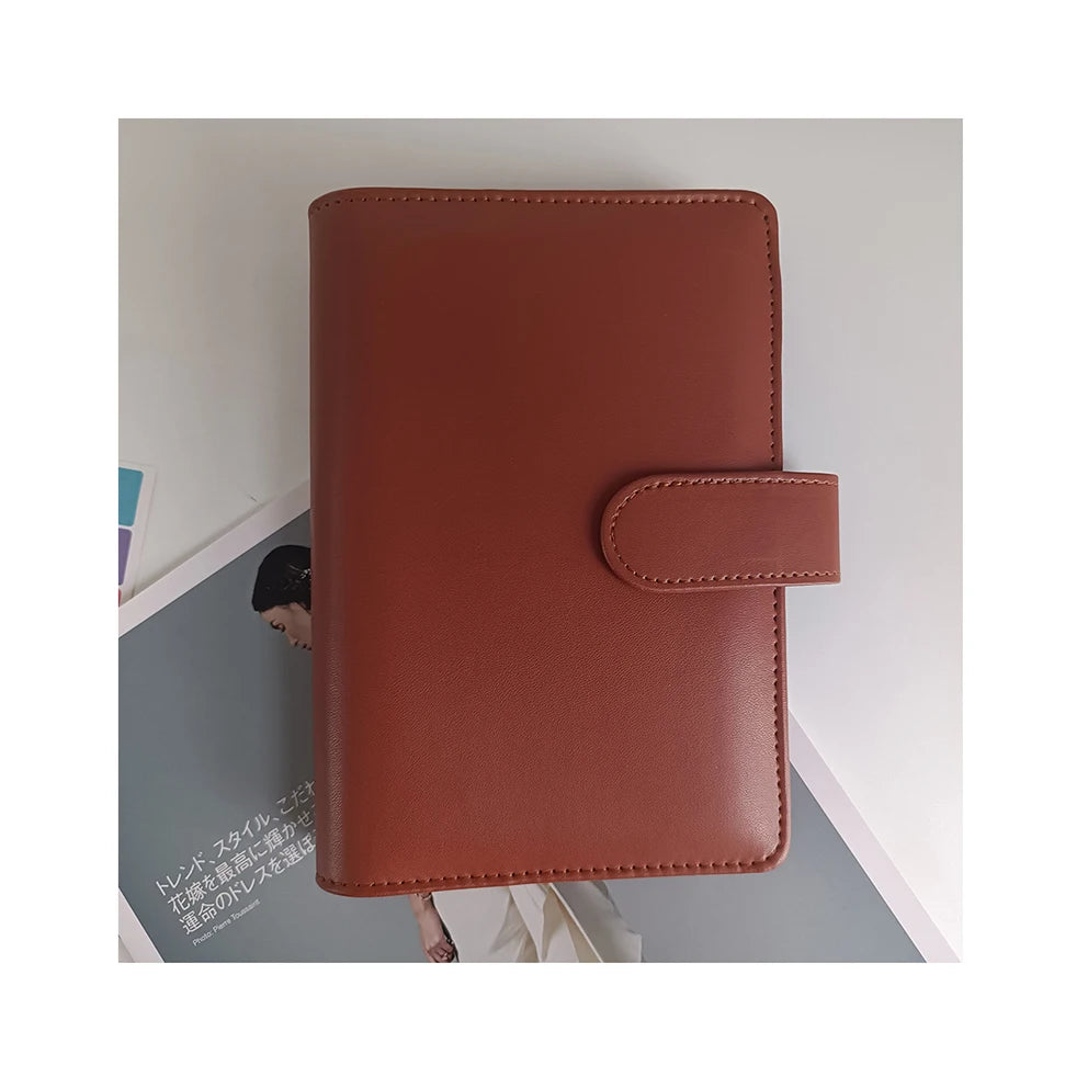 Wholesale Multiple Macaron Color Refillable Business Notebook Planner Work Agenda Budget Binder Cover PU Leather Ring Binder A6