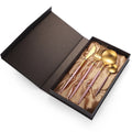 Top Fashion Cutlery Set Stainless Steel Portuguese Style Design 4pcs Flatware Silverware