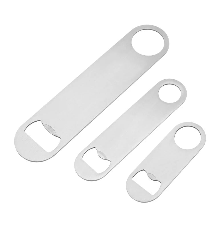 Creative Durable Beer Bottle Opener Stainless Steel Flat Speed Bottle Cap Opener Remover Bar Blade Kitchen Tool