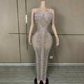 Bright Diamond Tassel Tube Top Costume for Adults Nightclub Bar Celebrities Party Birthday Photo Album Band Singing Host Ballet