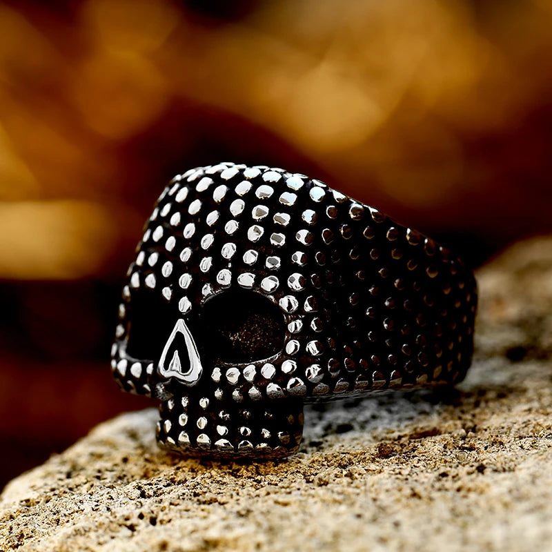 SS8-873R Steel Soldier in Stock New Arrival Engraved Stainless Steel Ring Personality Punk Men's Skull Ring
