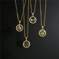 Cross Border Hot Selling Zodiac Animal Necklace Zircon Necklace Fashion Personality Pendant Necklace