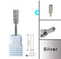 Small Barrel Silver Tungsten Steel Carbide Nail Drill Bits Milling Cutter German Accessories