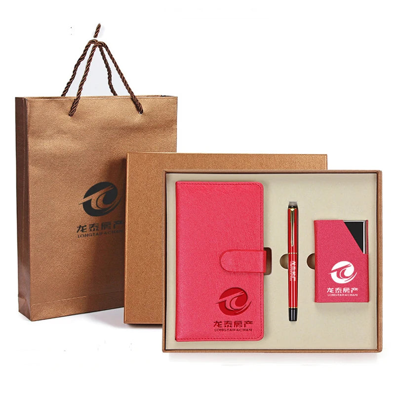Latest New Best Selling Corporate Business Gift Set Christmas Diary Notebook with Pen and Card Holder Top Corporate Gifts