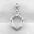 Sterling Silver 10*12mm Semi Mount Pendant Empty Frame Blank Support Setting S925 Base Holder Without Center Stone for DIY Inlay