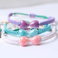 Brazilian Handmade New Unique String Rope Cord Woven Braided Adjustable Heart Bead Charm Bracelet Jewelry Friendship Bracelets
