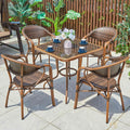 MINGMENG Modern Outdoor Garden Cafe Aluminum Alloy French Paris Bistro Dining Chairs