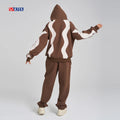 Wholesale Women's Clothing Custom Women Tracksuits 2025 Designer Color Block Stripes Stringless Hoodie and Joggers Set