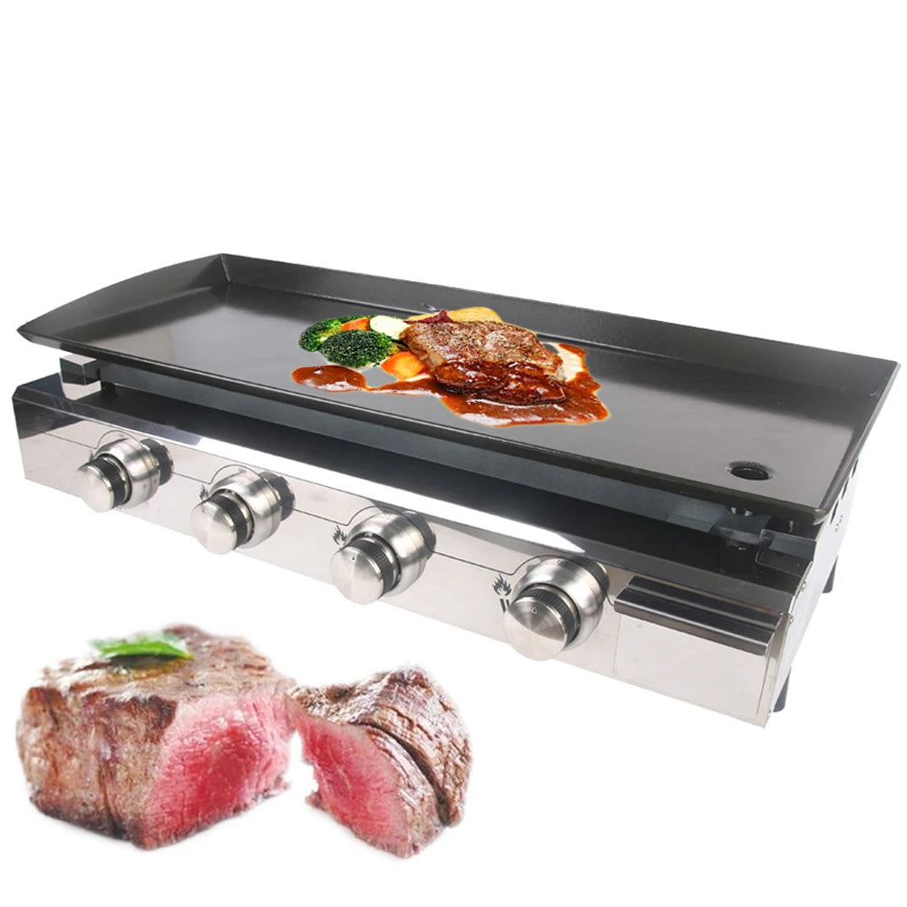 SP-10 4 Burners Stainless Steel Gas Plancha Grill Wedding Party Bbq Machine Outdoor Gas Grill