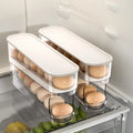 Modern Small Refrigerator Storage Box Lid Food Grade PP Rolling Egg Rack Kitchen Fresh-Keeping Side Door Egg Carton Storage