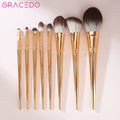 Gracedo Professional 8-Piece Synthetic Hair Makeup Brush Set for Face and Concealer Use