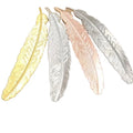 Creative Gift Gold Silver Leaf Shaped Metal Bookmarks Custom Vintage Feather Bookmark