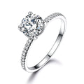 Solid Gold 4 Carat Jewelry Lab Grown Diamond Engagement Ring