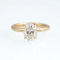 Goldleaf Jewelry's Custom 14K Solid Gold Wedding Engagement Ring 5ct D Color Oval Shape Moissanite Diamond Wedding Gift