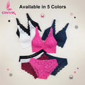 Wholesale Fashion Floral Lace Underwear Set Breathable Soft Women Lingerie Set Seamless Bralette and Briefs 2pcs Set