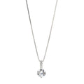 Rainbowking 2023 Fashion S925 Sterling Silver Necklace Commuter Box Chain Shiny Zirconia Fine Jewelry for Christian Weddings