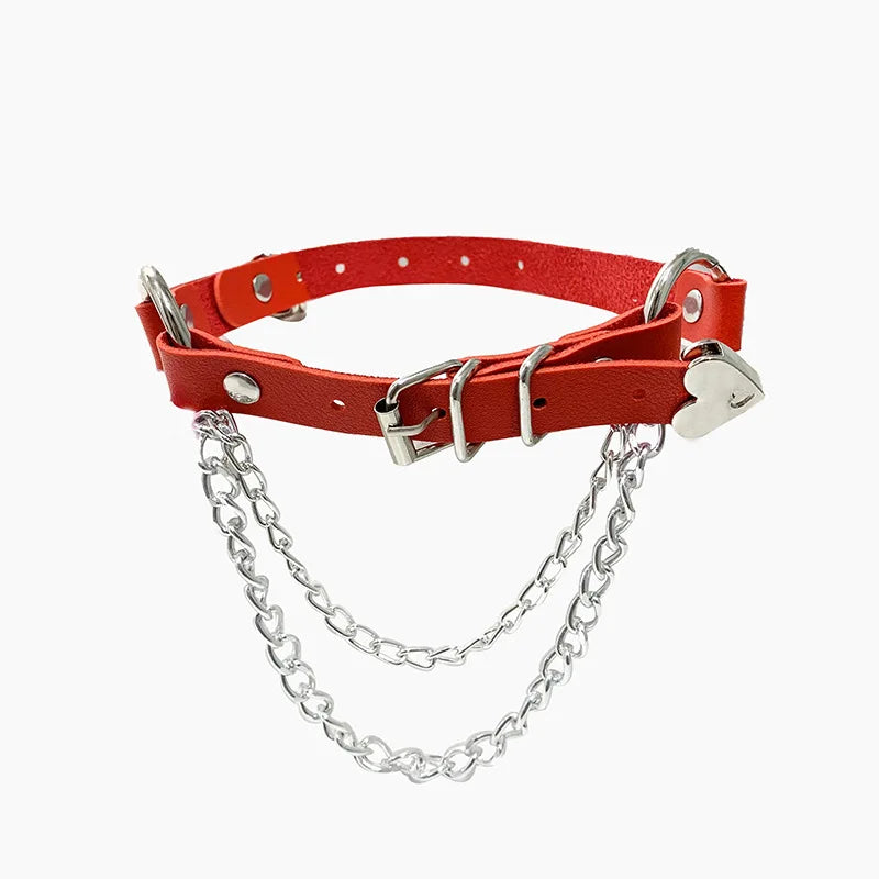 AA016558 Club Fashion Belt Choker Various Mixed Handmade Black Choker Necklace for Women or Men