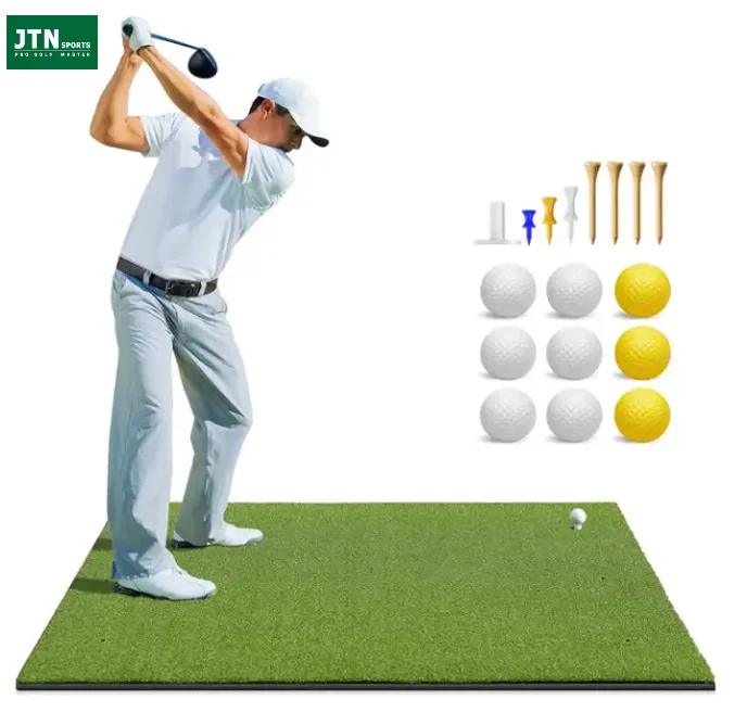 Wholesale Portable  Custom  Golf Mat Golf Training Mat Golf Hitting Mat with Rubber Tees golf Green